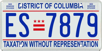DC license plate ES7879