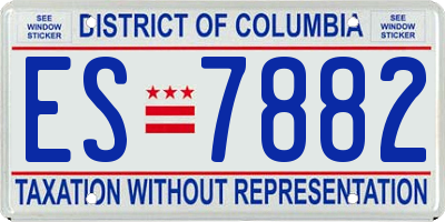 DC license plate ES7882