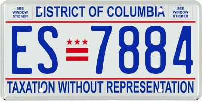 DC license plate ES7884
