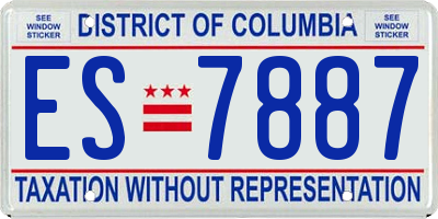 DC license plate ES7887