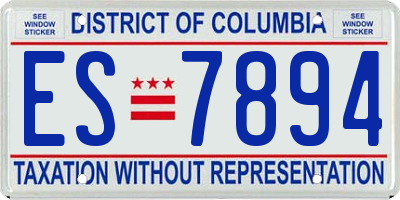 DC license plate ES7894