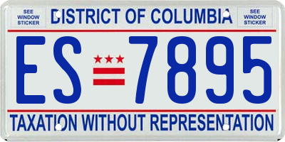 DC license plate ES7895