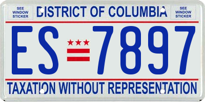 DC license plate ES7897