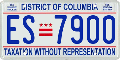 DC license plate ES7900