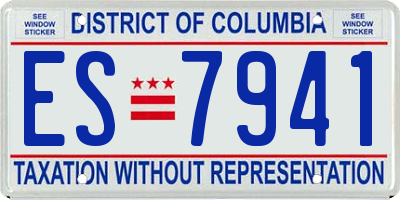 DC license plate ES7941