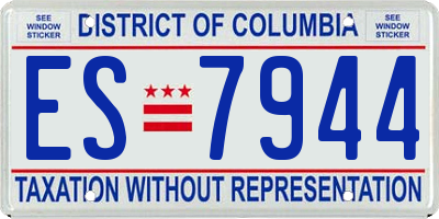 DC license plate ES7944