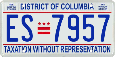DC license plate ES7957