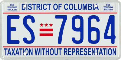 DC license plate ES7964