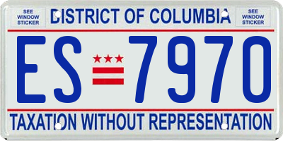 DC license plate ES7970