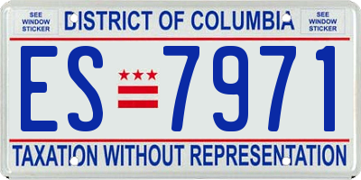 DC license plate ES7971