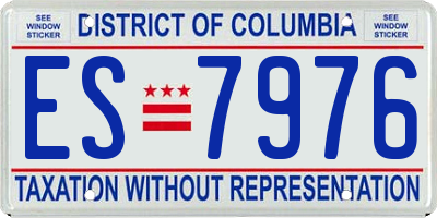 DC license plate ES7976