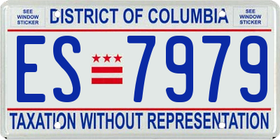 DC license plate ES7979