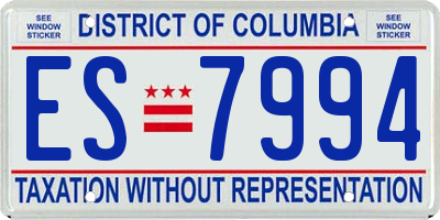 DC license plate ES7994