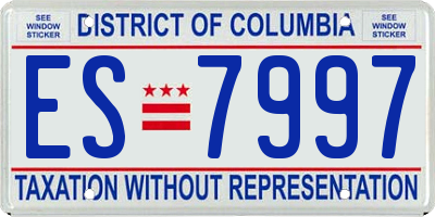 DC license plate ES7997