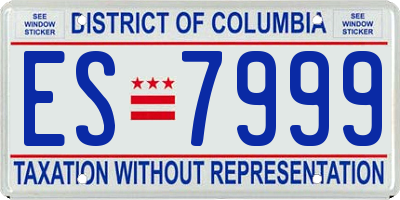 DC license plate ES7999