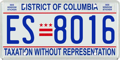 DC license plate ES8016