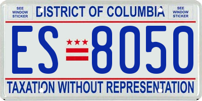 DC license plate ES8050