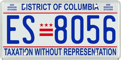 DC license plate ES8056