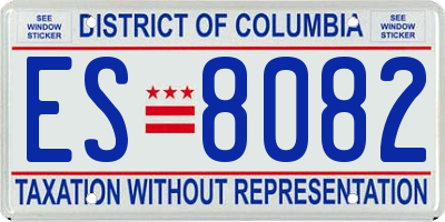 DC license plate ES8082