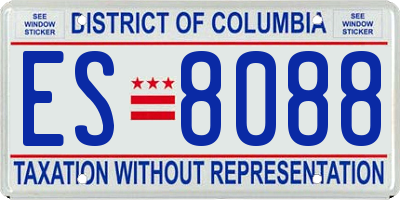 DC license plate ES8088