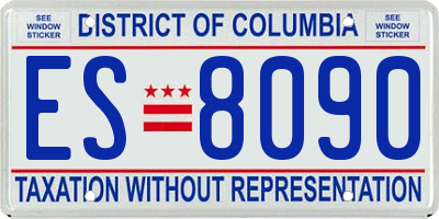 DC license plate ES8090