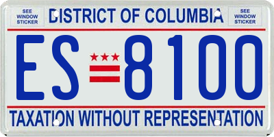 DC license plate ES8100