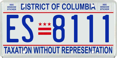 DC license plate ES8111