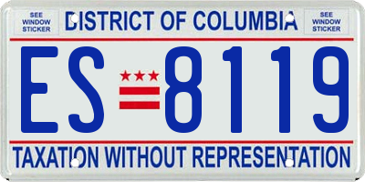 DC license plate ES8119