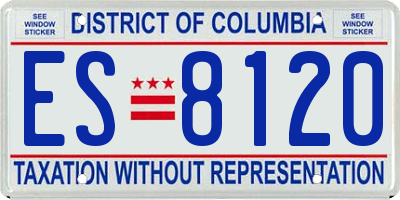 DC license plate ES8120