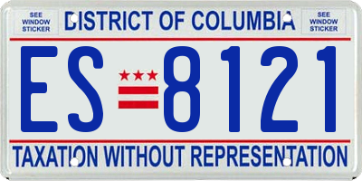 DC license plate ES8121