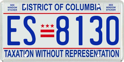 DC license plate ES8130