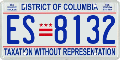 DC license plate ES8132