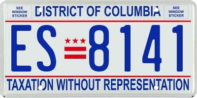DC license plate ES8141