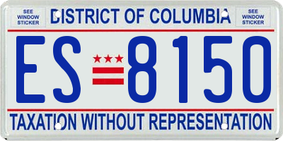DC license plate ES8150