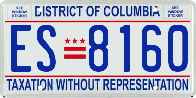 DC license plate ES8160