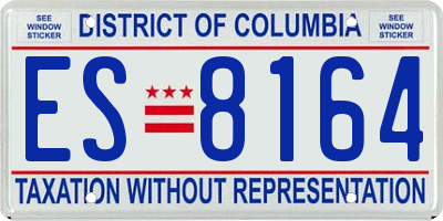 DC license plate ES8164