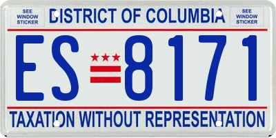 DC license plate ES8171