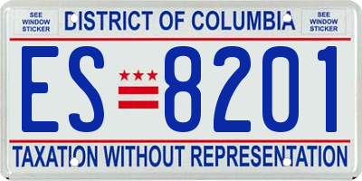 DC license plate ES8201