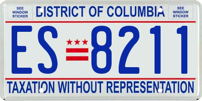 DC license plate ES8211