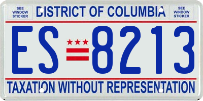 DC license plate ES8213