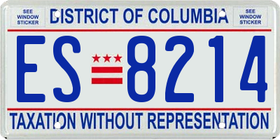 DC license plate ES8214