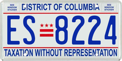DC license plate ES8224
