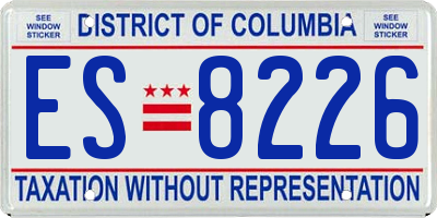 DC license plate ES8226