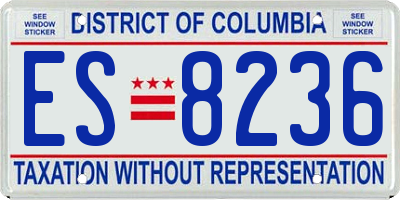 DC license plate ES8236