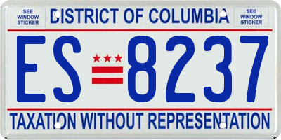 DC license plate ES8237