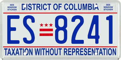 DC license plate ES8241