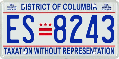 DC license plate ES8243
