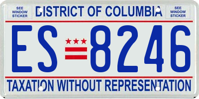 DC license plate ES8246