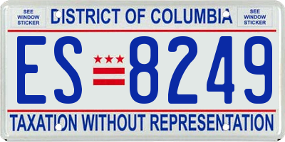 DC license plate ES8249