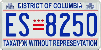 DC license plate ES8250